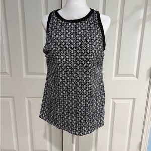 Lands' End Monochrome Geometric Tank Top high neck